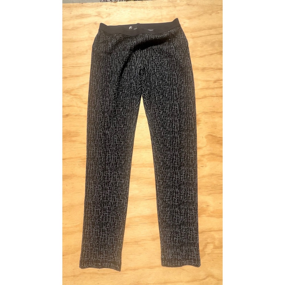 Rachel Rachel Roy Womens Black White Textured Knit Pull On Leggings Size L